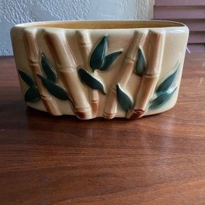 1960s ceramic planter/bowl with bamboo motif